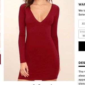 *VERY NEGOTIABLE* Lulu's Red long sleeve dress